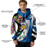 customized san jose state spartans puzzle pieces blue hoodie best selling