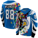 customized san jose state spartans puzzle pieces blue hoodie best selling