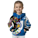 customized san jose state spartans puzzle pieces blue hoodie best selling