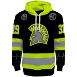 customized san jose state spartans safety motif black neon green hoodie best selling