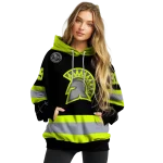 customized san jose state spartans safety motif black neon green hoodie best selling