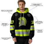 customized san jose state spartans safety motif black neon green hoodie best selling