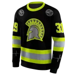 customized san jose state spartans safety motif black neon green hoodie best selling