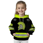customized san jose state spartans safety motif black neon green hoodie best selling