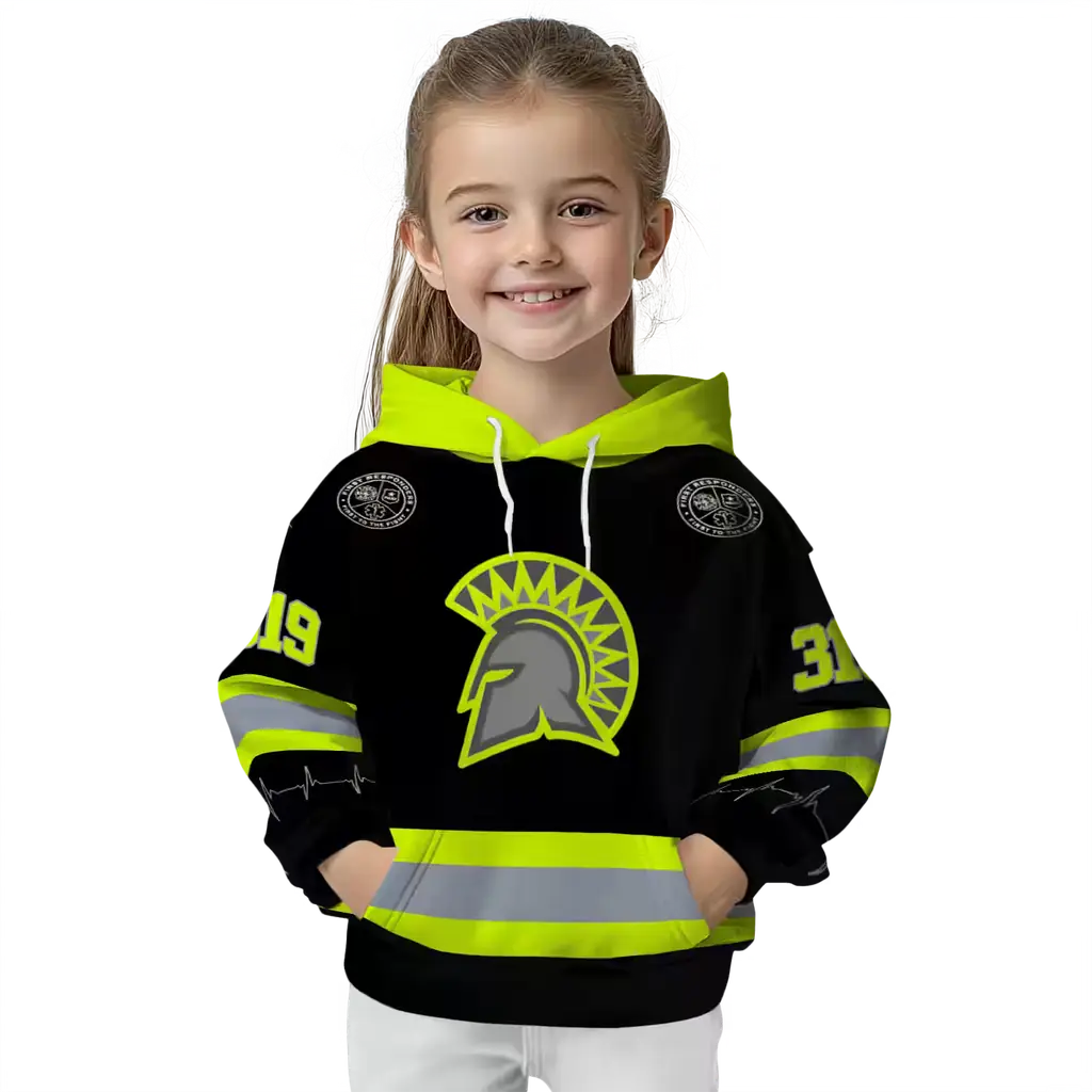 customized san jose state spartans safety motif black neon green hoodie top rated customized san jose state spartans safety motif black neon green hoodie top rated