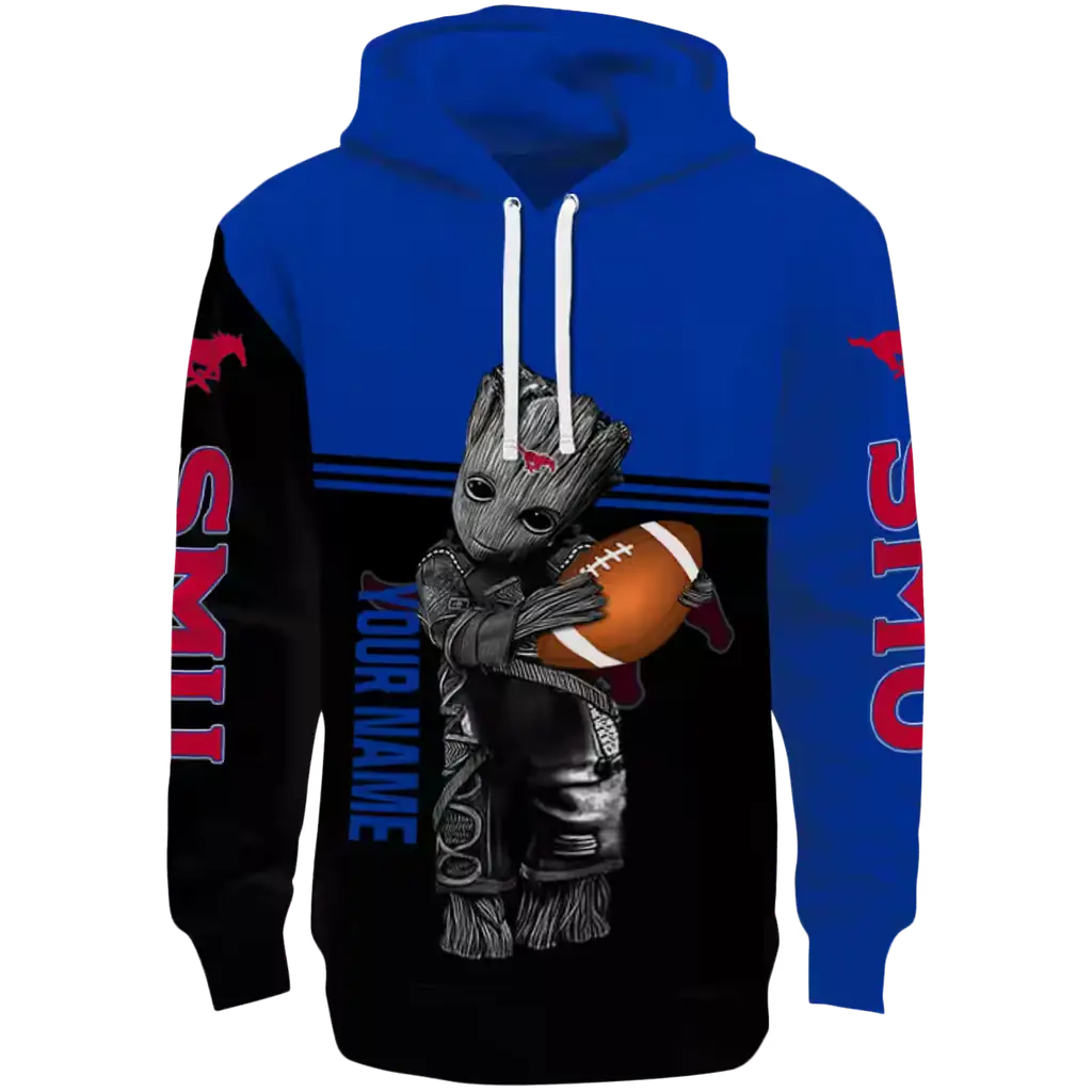 customized smu mustangs baby groot blue black hoodie best selling customized smu mustangs baby groot blue black hoodie best selling