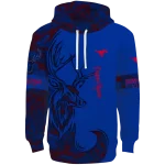 customized smu mustangs deer silhouette blue hoodie best selling