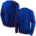 customized smu mustangs deer silhouette blue hoodie best selling