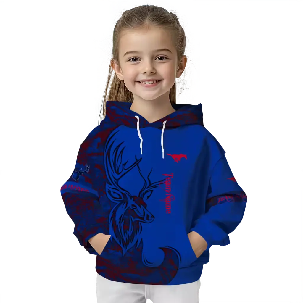 customized smu mustangs deer silhouette blue hoodie top rated customized smu mustangs deer silhouette blue hoodie top rated