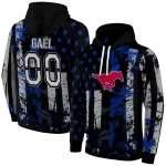 customized smu mustangs distressed flag blue black hoodie best selling