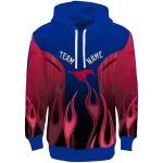 customized smu mustangs flame design blue hoodie best selling
