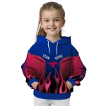 customized smu mustangs flame design blue hoodie best selling
