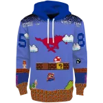customized smu mustangs mario blue black hoodie best selling