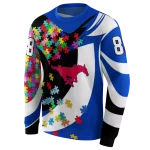customized smu mustangs puzzle pieces blue hoodie best selling