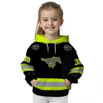 customized smu mustangs safety motif black neon green hoodie best selling