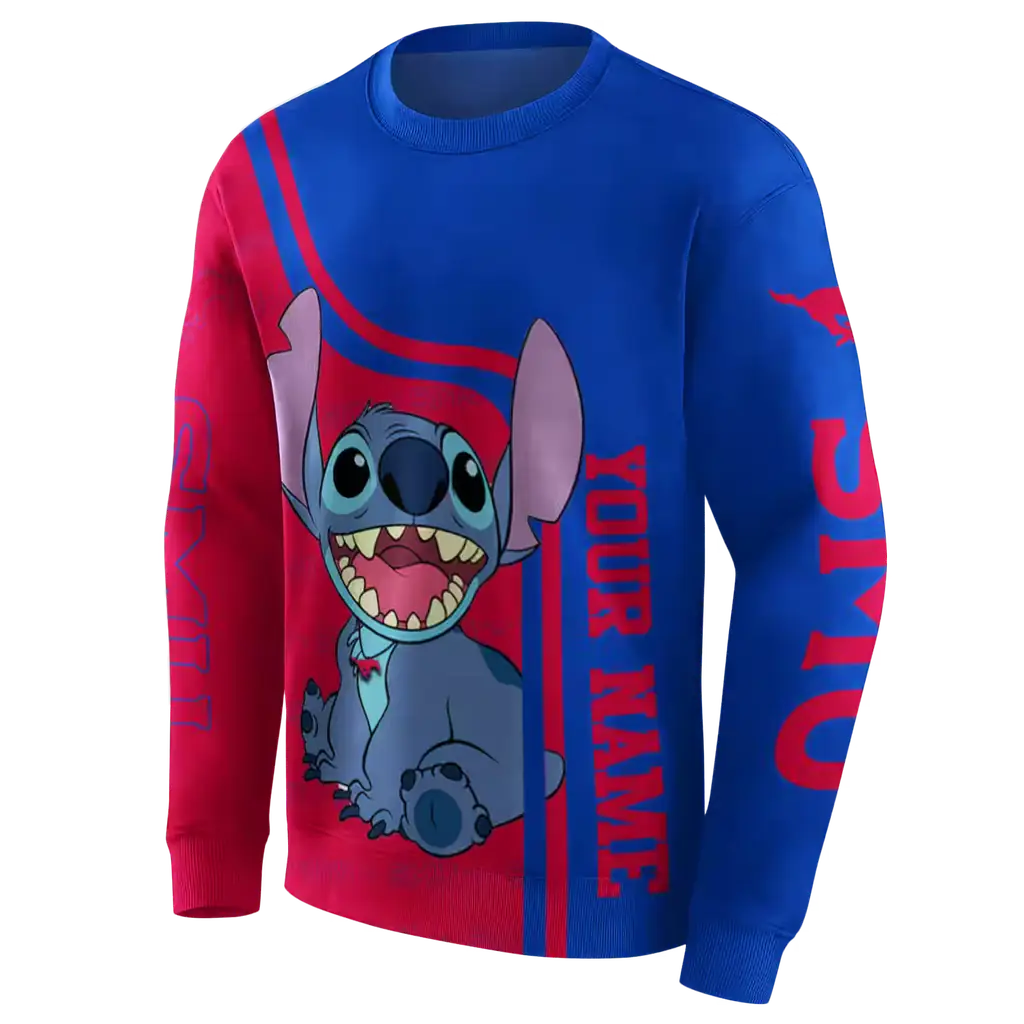 customized smu mustangs stitch blue hoodie new arrival customized smu mustangs stitch blue hoodie new arrival