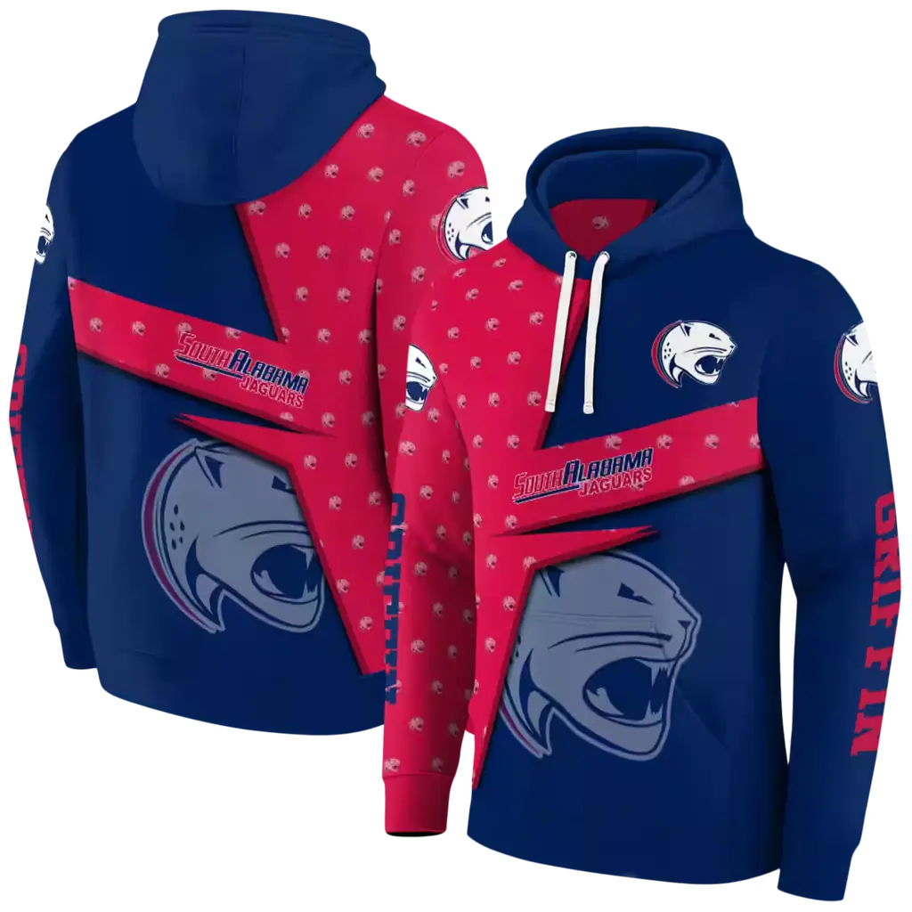 customized south alabama jaguars abstract shape blue hoodie fashion forward customized south alabama jaguars abstract shape blue hoodie fashion forward
