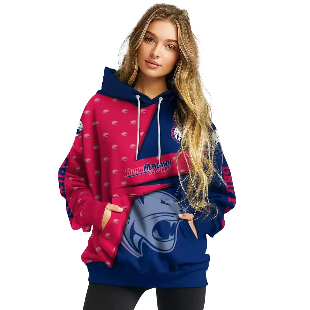 customized south alabama jaguars abstract shape blue hoodie high quality customized south alabama jaguars abstract shape blue hoodie high quality