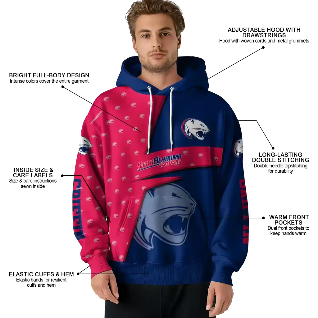 customized south alabama jaguars abstract shape blue hoodie latest model customized south alabama jaguars abstract shape blue hoodie latest model