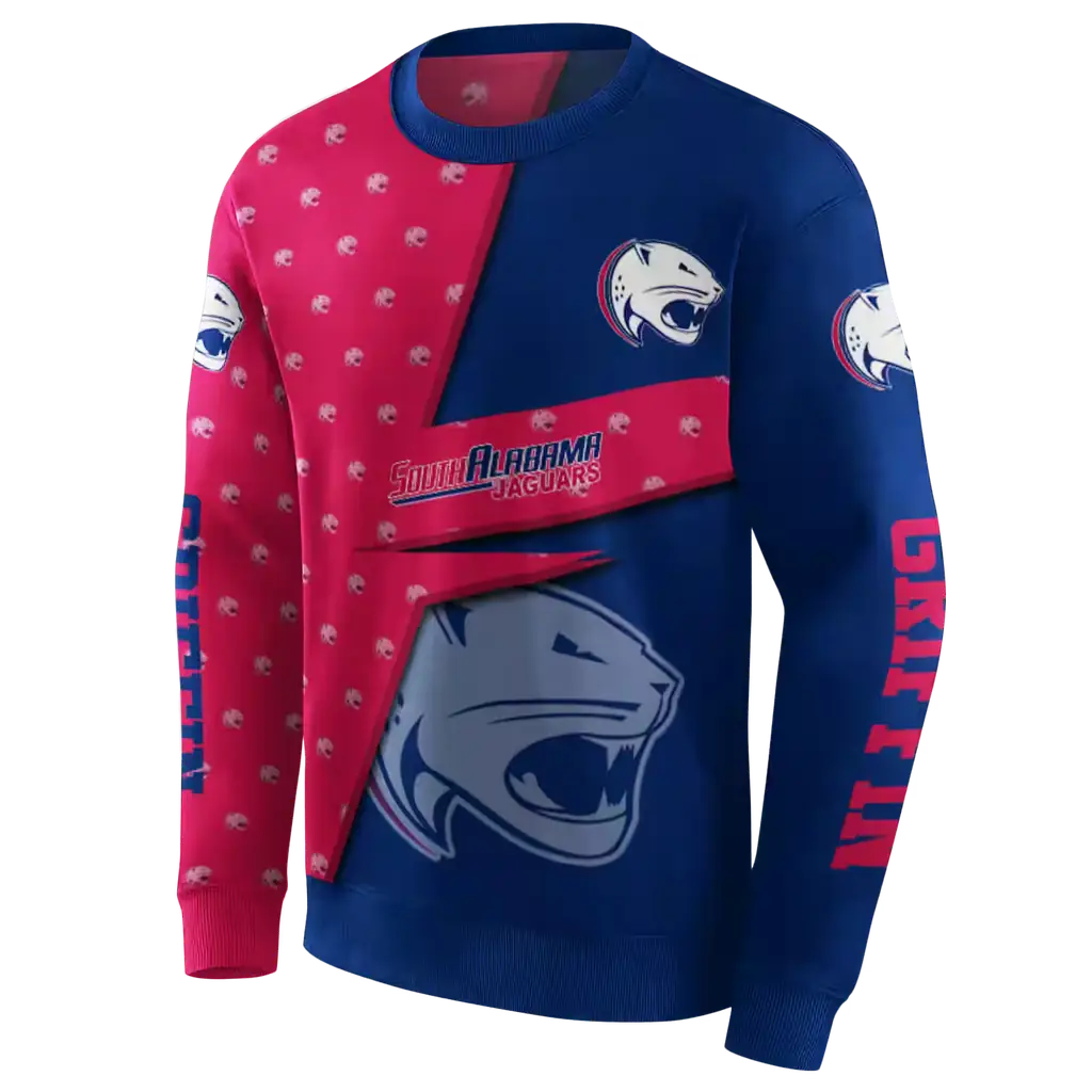 customized south alabama jaguars abstract shape blue hoodie new arrival customized south alabama jaguars abstract shape blue hoodie new arrival