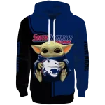 customized south alabama jaguars baby yoda blue black hoodie best selling