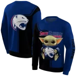 customized south alabama jaguars baby yoda blue black hoodie best selling