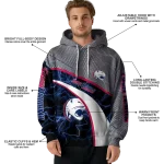 customized south alabama jaguars hexagonal mesh blue black gray hoodie best selling