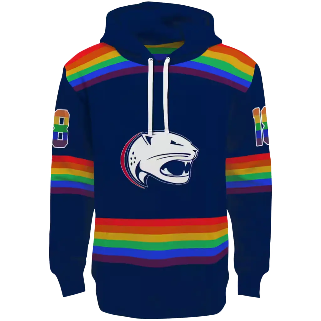 customized south alabama jaguars rainbow stripes blue hoodie best selling customized south alabama jaguars rainbow stripes blue hoodie best selling