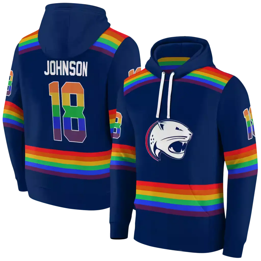 customized south alabama jaguars rainbow stripes blue hoodie fashion forward customized south alabama jaguars rainbow stripes blue hoodie fashion forward