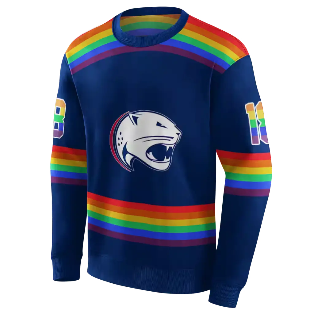 customized south alabama jaguars rainbow stripes blue hoodie new arrival customized south alabama jaguars rainbow stripes blue hoodie new arrival