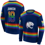 customized south alabama jaguars rainbow stripes blue hoodie best selling