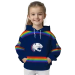 customized south alabama jaguars rainbow stripes blue hoodie best selling