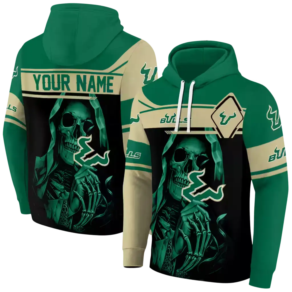 customized south florida bulls grim reaper green black hoodie fashion forward customized south florida bulls grim reaper green black hoodie fashion forward