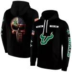 customized south florida bulls punisher skull black hoodie best selling