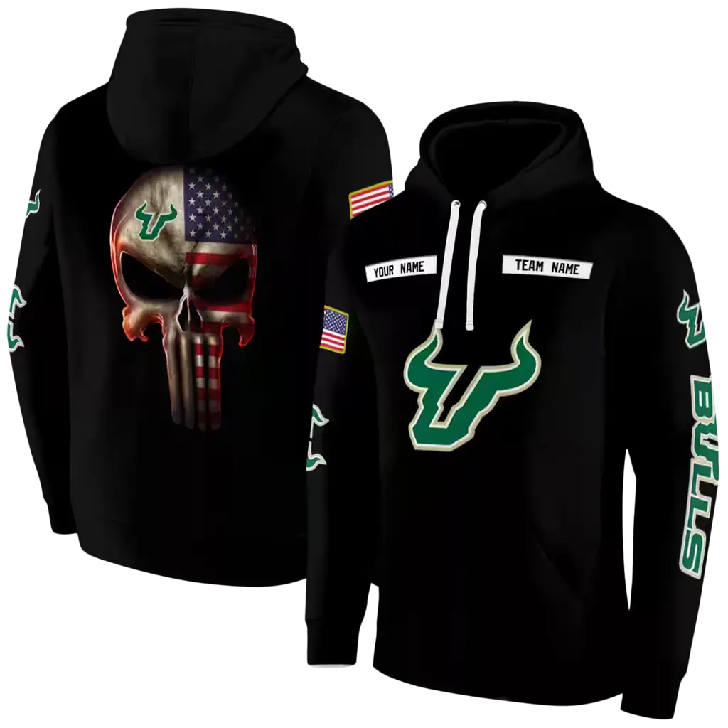 customized south florida bulls punisher skull black hoodie fashion forward customized south florida bulls punisher skull black hoodie fashion forward