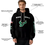 customized south florida bulls punisher skull black hoodie best selling