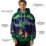 customized south florida bulls spongebob patrick star green navy hoodie best selling