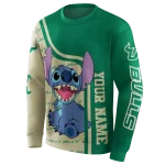 customized south florida bulls stitch green hoodie best selling