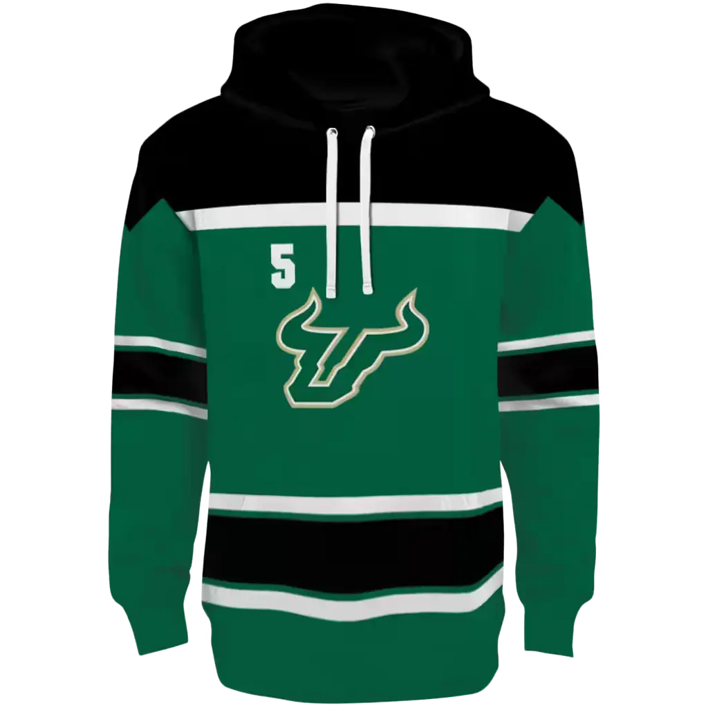 customized south florida bulls striped pattern green hoodie best selling customized south florida bulls striped pattern green hoodie best selling
