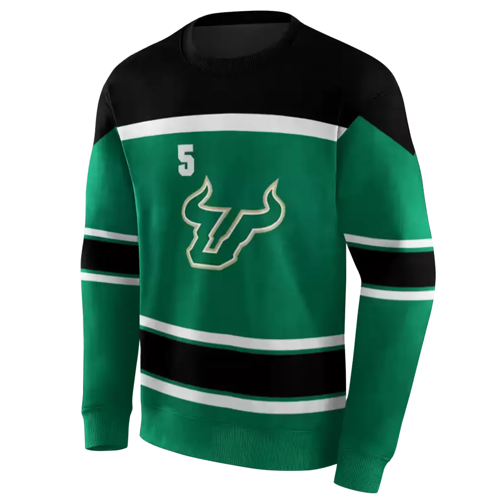 customized south florida bulls striped pattern green hoodie new arrival customized south florida bulls striped pattern green hoodie new arrival