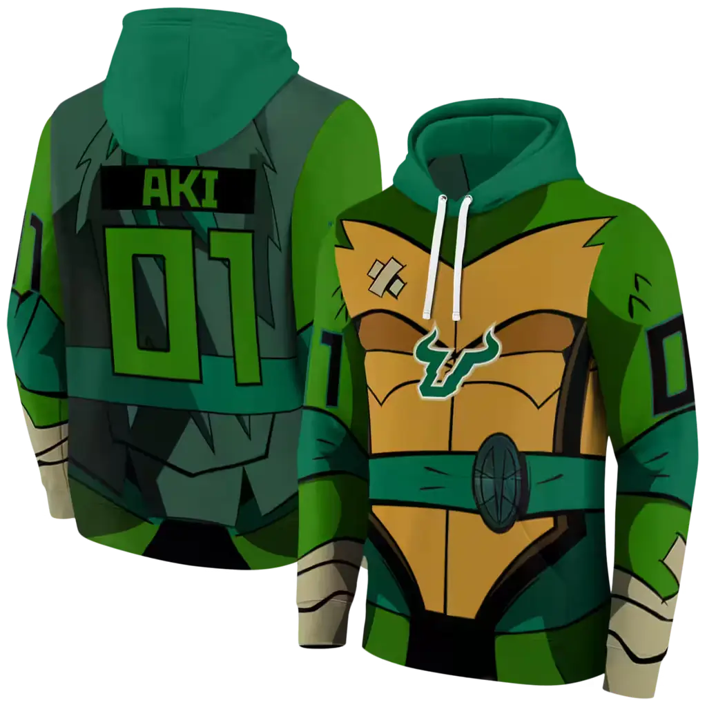 customized south florida bulls superhero armor green hoodie fashion forward customized south florida bulls superhero armor green hoodie fashion forward