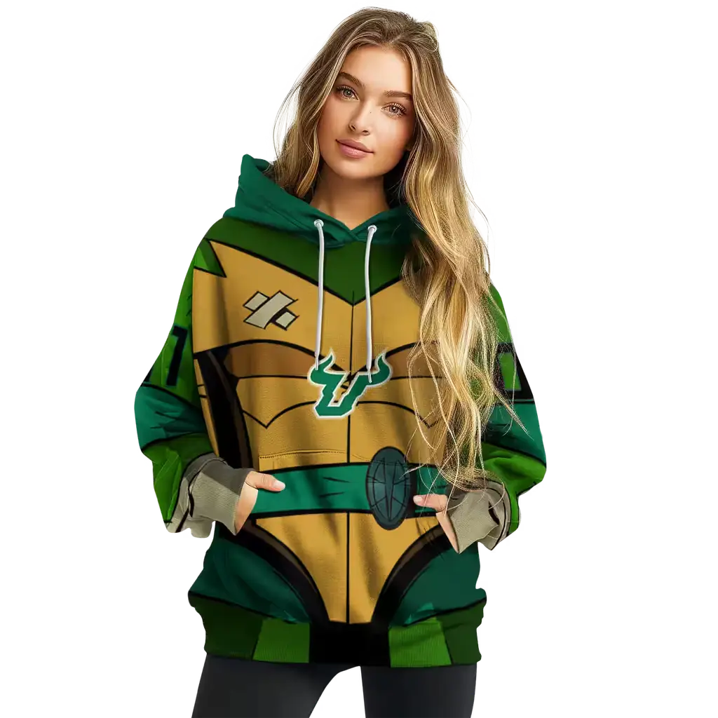 customized south florida bulls superhero armor green hoodie high quality customized south florida bulls superhero armor green hoodie high quality