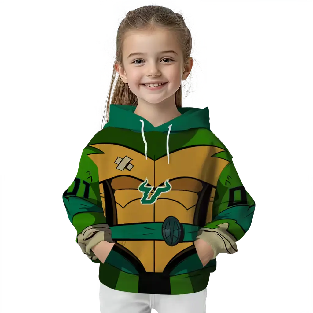 customized south florida bulls superhero armor green hoodie top rated customized south florida bulls superhero armor green hoodie top rated