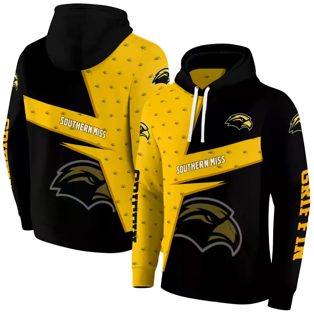customized southern miss golden eagles abstract shape black hoodie fashion forward customized southern miss golden eagles abstract shape black hoodie fashion forward