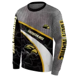 customized southern miss golden eagles hexagonal mesh black gray hoodie best selling