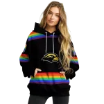 customized southern miss golden eagles rainbow stripes black hoodie best selling