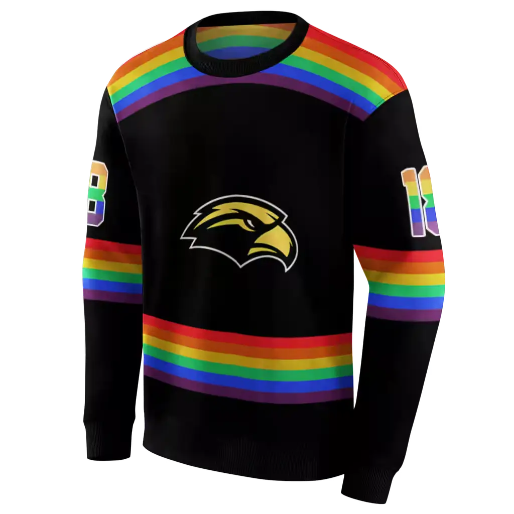 customized southern miss golden eagles rainbow stripes black hoodie new arrival customized southern miss golden eagles rainbow stripes black hoodie new arrival