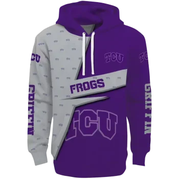 customized tcu horned frogs abstract shape purple hoodie best selling