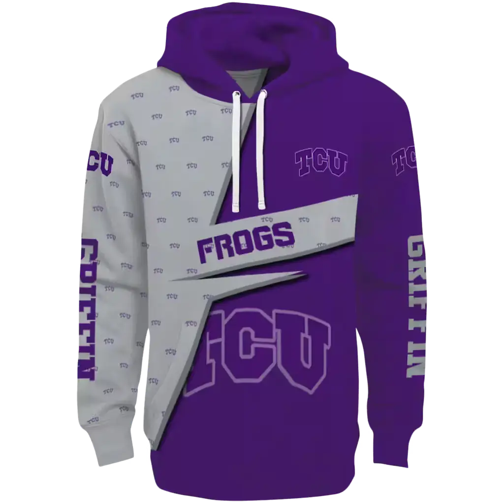 customized tcu horned frogs abstract shape purple hoodie best selling customized tcu horned frogs abstract shape purple hoodie best selling