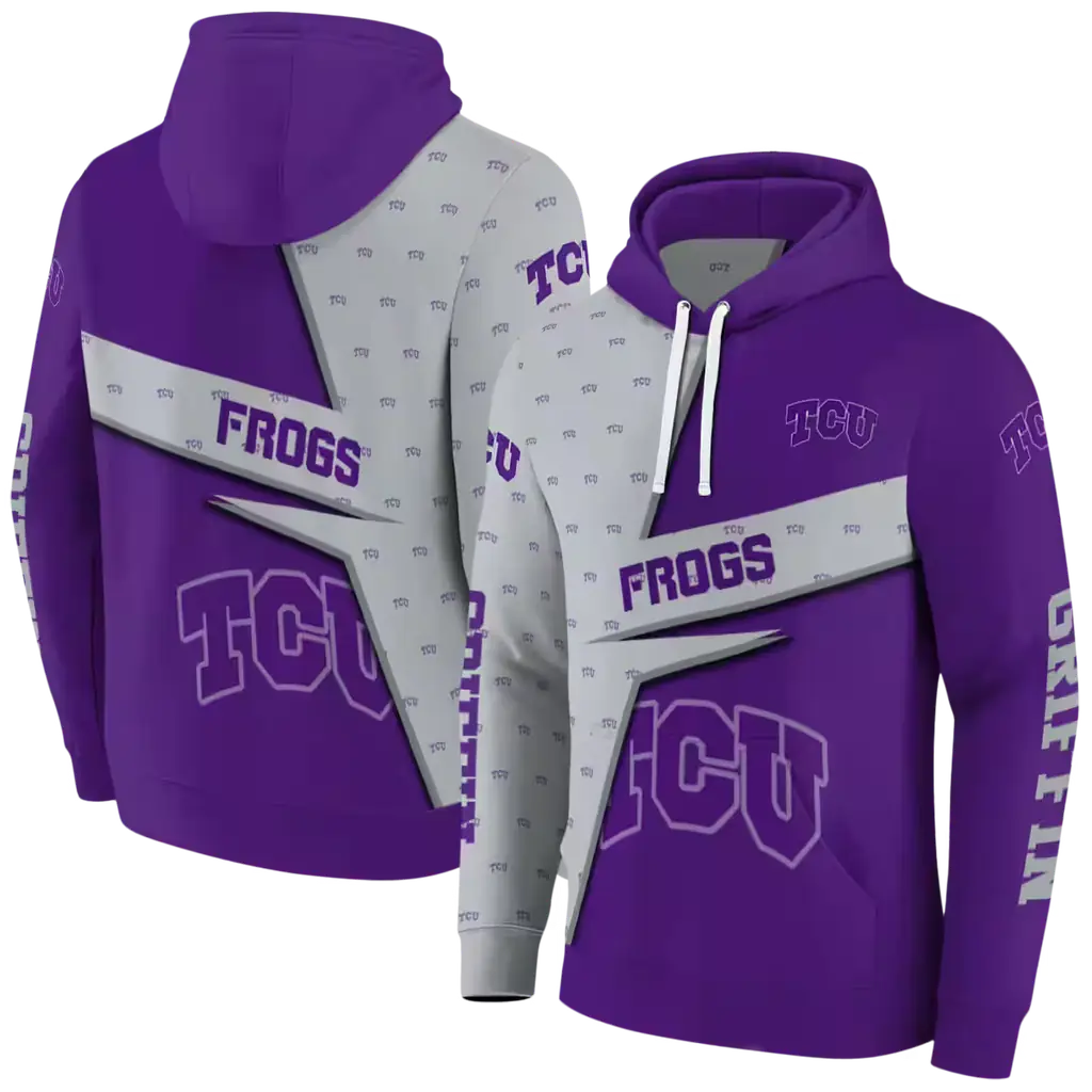 customized tcu horned frogs abstract shape purple hoodie fashion forward customized tcu horned frogs abstract shape purple hoodie fashion forward